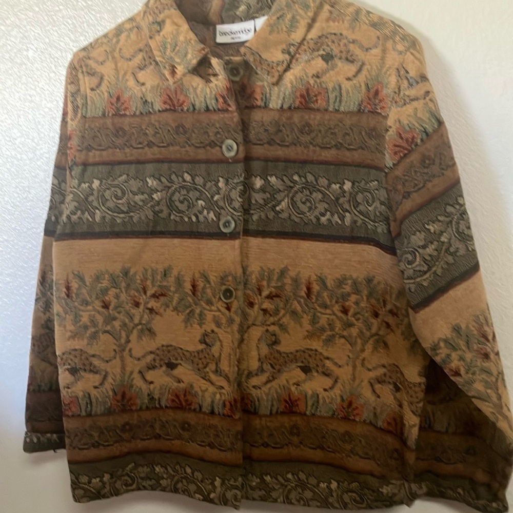 FINAL MARKDOWN Breckenridge tapestry jacket petite small